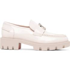 Christian Louboutin 40 Loafers Christian Louboutin CL Moc lug flat light pink patent leather loafers