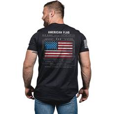 Tops Nine Line Apparel American Flag Schematic Short-Sleeve T-Shirt for Men Black