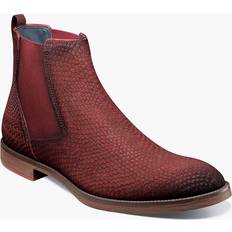 Stacy Adams Shoes Kayden Plain Toe Chelsea Boot Red