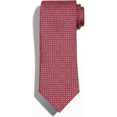 Hombre Corbatas Ferragamo Men's Maglia Silk Tie FBLUROSSO