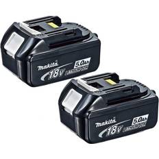 Makita Batterier Batterier & Opladere på tilbud Makita BL1850B-2 18V 5.0Ah 2-pack
