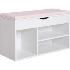 Pink Shoe Racks Homcom Organiser Bench Shoe Rack 80x47cm