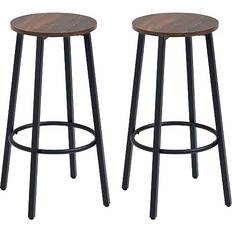 Homcom Industrial Tall Bar Stool 65cm 2pcs