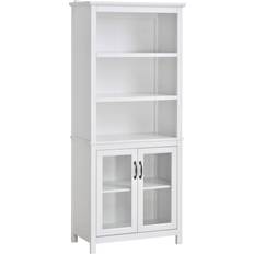 White Storage Cabinets Homcom Hutch Storage Cabinet 30x70"