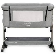 Steel Bedside Crib SereneLife Portable Crib 20.5x37"