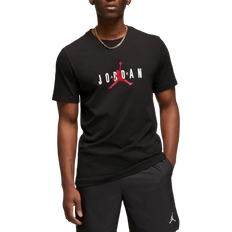 M T-shirts Nike Men's Jordan Air Stretch Short Sleeve Crew T-shirt - Black/White/Gym Red