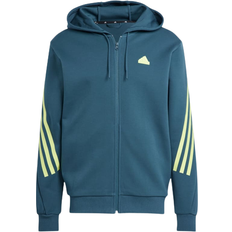 Herre - Turkis Sweatere adidas Future Icons 3-Stripes Full-Zip Hoodie - Arctic Night