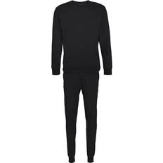 Kruze By Enzo Men's Comfortable Tracksuit Top and Joggers Set - Black