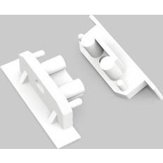 Topmet Endestykker til GROOVE10 Gen2 SQ Hvid m. hul 20 stk