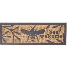 Black Entrance Mats Homescapes Bumble Bee Rubber Black