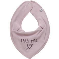 Smokker & biteleker Pippi Bandana Bib with Text Violet Ice