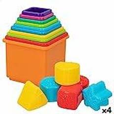 Playgo Leksaker Playgo Staplingsbara block 10,5 x 9 x 10,5 cm 16 Delar 4 antal