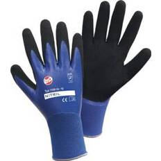 Gants Jetables Leipold + Döhle Handschuhe Nitril Aqua Gr.10 PA, blau/schwarz Nyl.m.dop.Nitril EN 388 PSA II