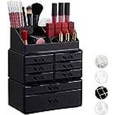 Relaxdays Makeup Organizer with Drawers and Jewellery Box