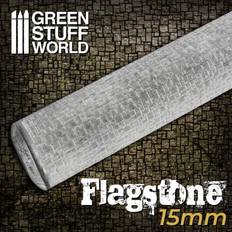 Grøn Kageruller Stuff World Strukturwalze Flagstone 15mm Strukturrolle Rolling Pin Teigroller