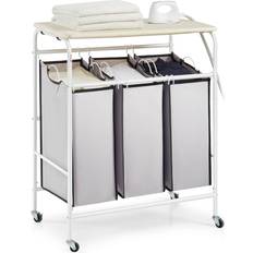 Bathroom Interior & Storage VEVOR 3-Section Laundry Sorter Cart