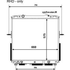 A Refrigeraciones por Aire para CPU NRF Radiador Aluminio 625 575 26 Aletas Refrigeración Soldadas