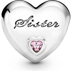 Pandora Joyería Pandora Sister Heart Charm - Silver/Pink