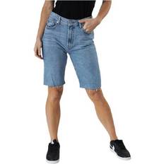 W26 Shorts Only Denimshorts HW Long Shorts Raw BB Blå