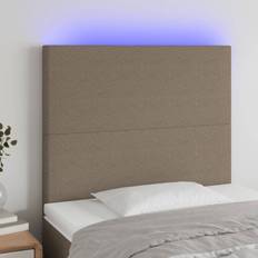 Senge & Madrasser vidaXL LED-lys stof gråbrun Sengegavl