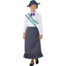 Grey Fancy Dresses Smiffys Victorian suffragette costume