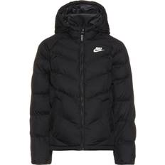 Nike Older Kid's Sportswear Synthetic-Fill Hooded Jacket - Black/White (DX1264-326)