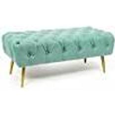 Polyester Sittebenker Dkd Home Decor Green Golden Metal 103 Settee Bench