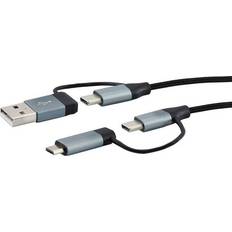 Kabel E+P Elektrik 4in1 USB-Kabel USB2.0,max.20V/3A CCK549, 1070575