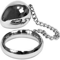 Anal ring Sexleksaker Rimba Erotic Fashion Donut Ring med anal ägg, silvermetall, 1-pack 1 x 1 stycken
