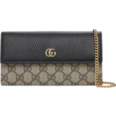 Gucci Crossbody Bags Gucci Petite Marmont Gg Supreme Leather Bag - Black/Ebony