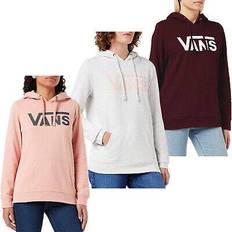 Hoodies - Orange Jumpers Vans womens drop v logo pullover sweatshirt jumper hoody hoodie