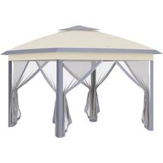Pavilions OutSunny 330cm 330cm Pop Up Canopy, Double Roof