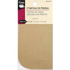 Yarn & Needlework Supplies Dritz 2 Khaki Twill Iron-On Patches