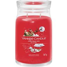 2 Sydämen Lasia Tuoksukynttilät Yankee Candle Christmas Eve Red