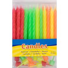 Oranje Taartkaarsen Folat BV Neon Candles 24pcs