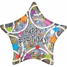 Globos de Papel de Aluminio Amscan Folienballon "Happy Birthday Stern" (5)