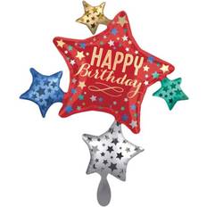 Birthdays Text & Theme Balloons Amscan Folienballon "Happy Birthday Sternenhaufen" 5