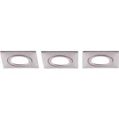 Trasparente Faretti Lindby Andrej Square LED Spot a Incasso 3 pcs Nickel Faretto