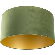 Vert Pièces de Lampe QAZQA Cilinder velours Abatjour ø 500 mm - Vert Store