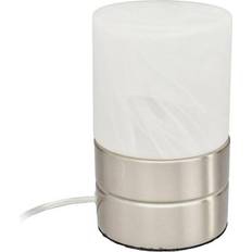 Cheap Table Lamps Lindby Sevda Cylindrical Alabaster White Satin Nickel Table Lamp