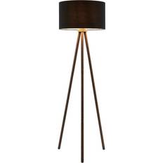 Lindby Lampes sur Pied Lindby Lampadaire Bois 'Majken' en bois pour salon & salle À manger Lampe sur Pied