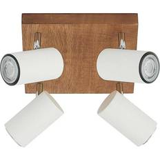 Hout Spotlights Lindby Maniva Plafondspot 4-Lamps Wit