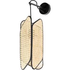 Bamboo Wall Lamps Lucande Lightdimmable Bassiola Wood Living Room Wall light