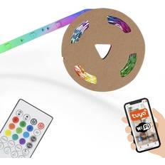 Briloner Dæmpbare Lyskæder & LED bånd Briloner Strip Med Musiksensor Fjernbetjening WIFI 5 Meter LED bånd