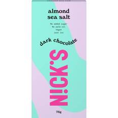 Nick's milk chocolate Nicks Dark Chocolate Almond Sea Salt 75