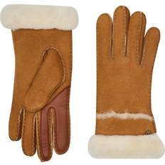 Brown - Women Gloves & Mittens UGG Seamed Touchscreen Shearling-Lined Gloves CHESNUT