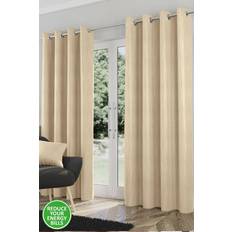 Enhanced Living Goodwood Cream Thermal Blockout/Dimout Eyelet Horizontal Wave