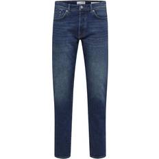 Selected Jeans Selected 172 Mörkblå Slim Fit-jeans Blå