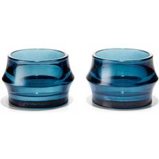 Holmegaard Porte-bougies Holmegaard Photophore Arc 5 cm Lot de 2 Bleu Foncé Porte-bougie