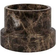 Mette Ditmer Marble Candle Holder 6.5 cm Brown Candlestick